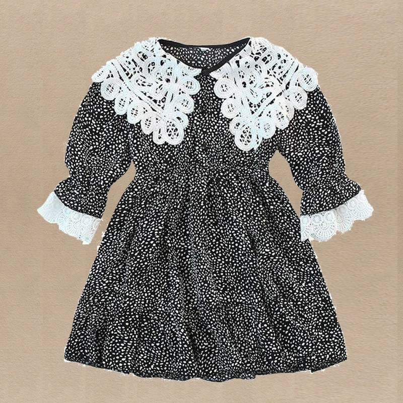 

Children Dress Baby Girls Princess Dresses for Kids Sweet Girls Lace Dress Long Sleeve Teenagers Spring Autumn Clothes 2021
