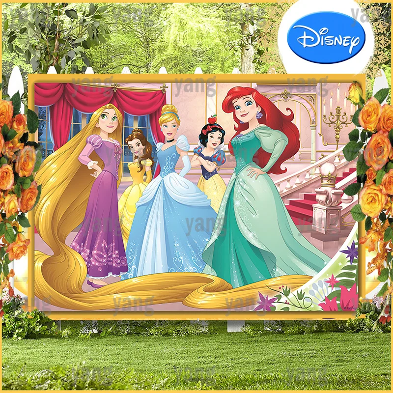 Disney Princess Sleeping Beauty Cinderella Tangled  Rapunzel Castle Wedding Birthday Party Backdrop Background Decoration Shoot