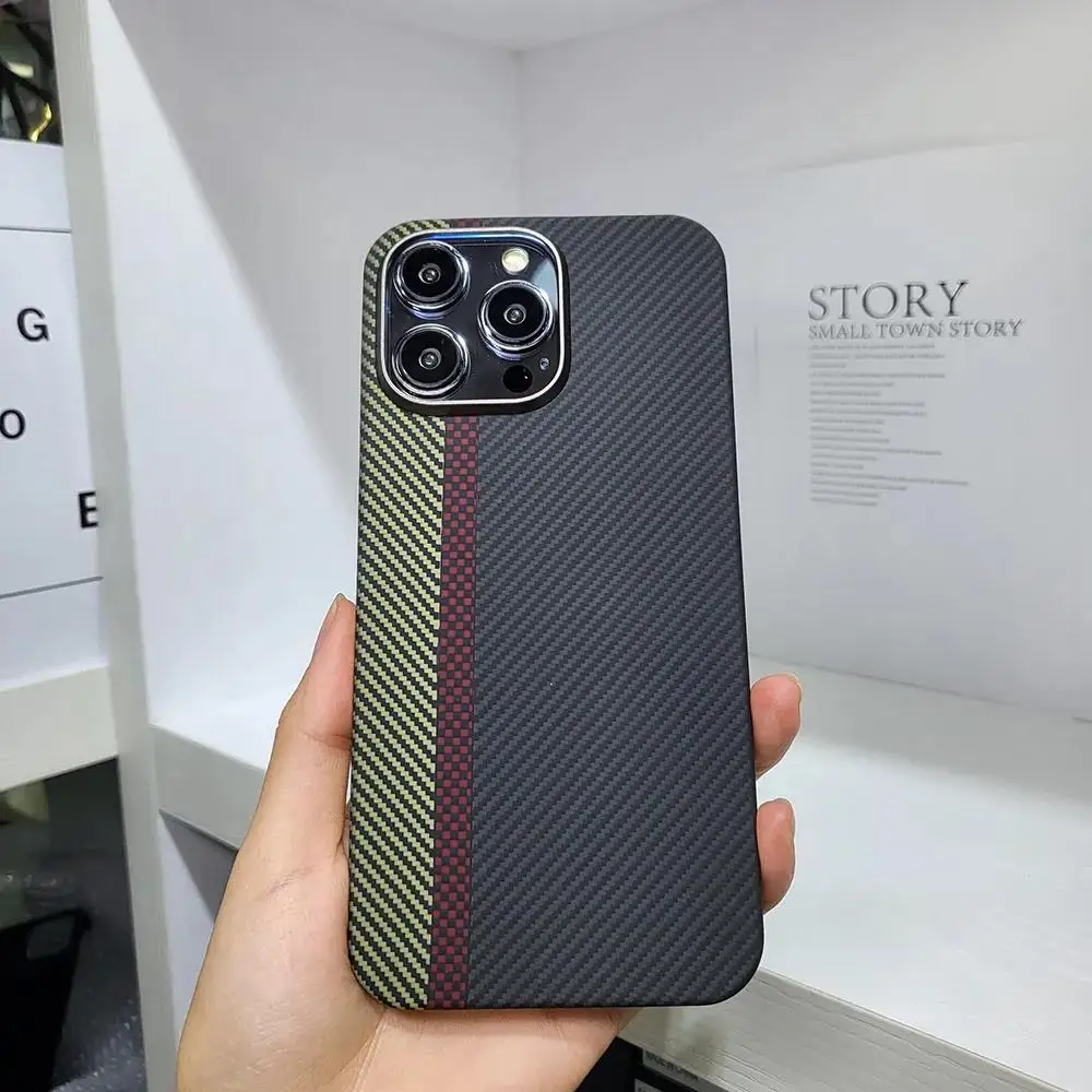 Лидер продаж 33 цвета арамидное углеродное волокно для iPhone 15 Pro Max ультратонкий