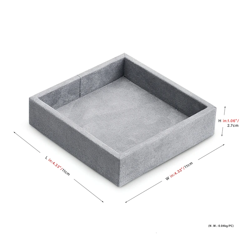 

Oirlv лоток для ювелирных изделий из микрофибры серый