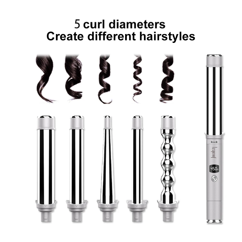 

Щипцы для завивки волос с 4 сменными насадками