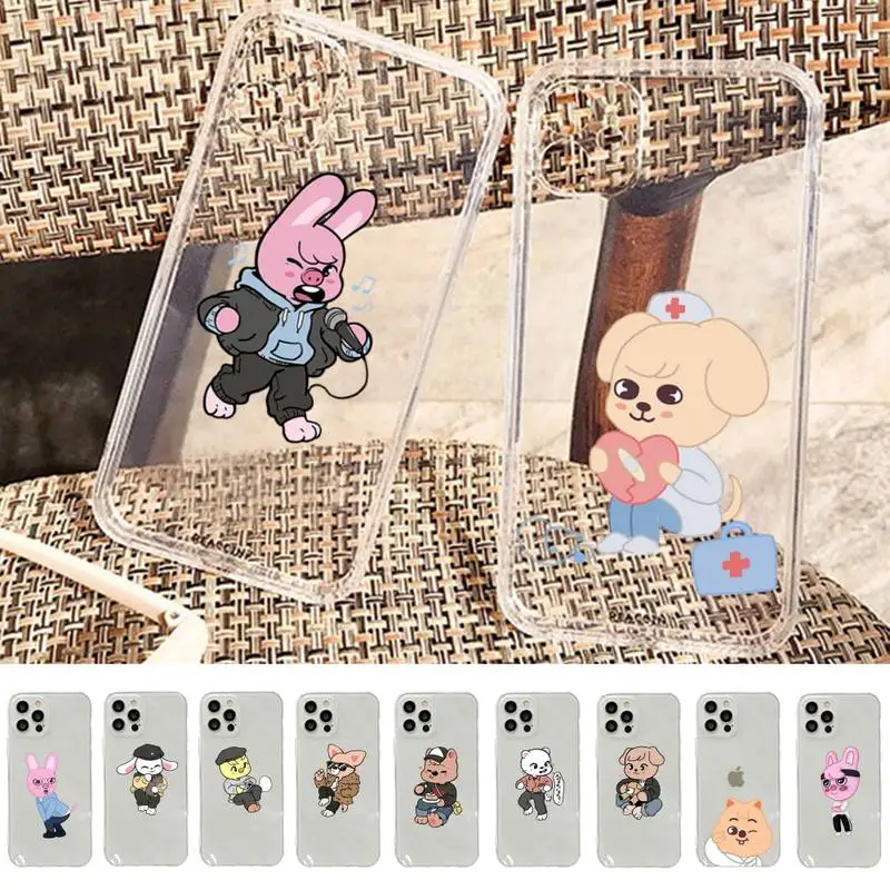 

Kpop Stray kids skzoo Phone Case for iPhone 11 12 13 mini pro XS MAX 8 7 6 6S Plus X 5S SE 2020 XR clear case