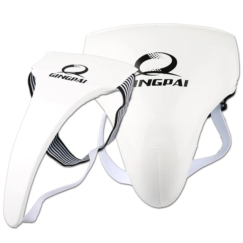

High Grade White Taekwondo Groin Guard Protector Men Women Children Crotch Protector Kiching Boxing Karate High Quality Support