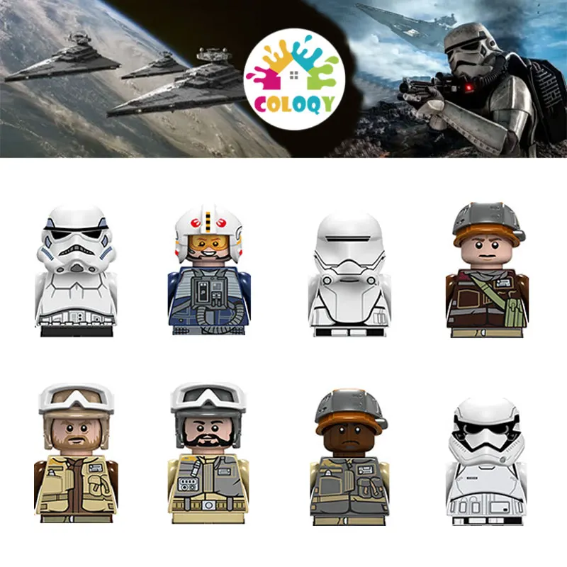 

Children's toy building blocks movie characters minifigure stormtroopers, pilots, volunteers series foreign trade birthday gifts