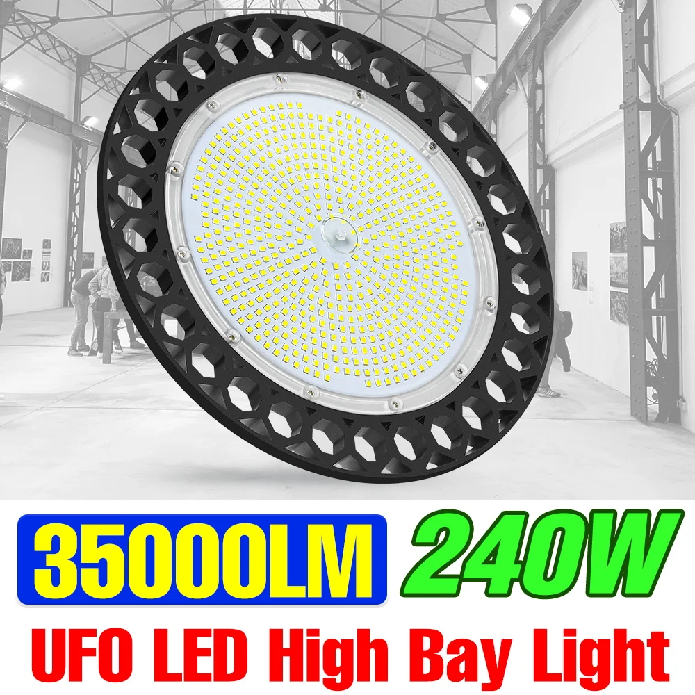 UFO Light 220V Led Lamp Garage Lamp High Bay Bombillas LED High Power Bulb Industrial Ceiling Light LED Spotlight For Commercial