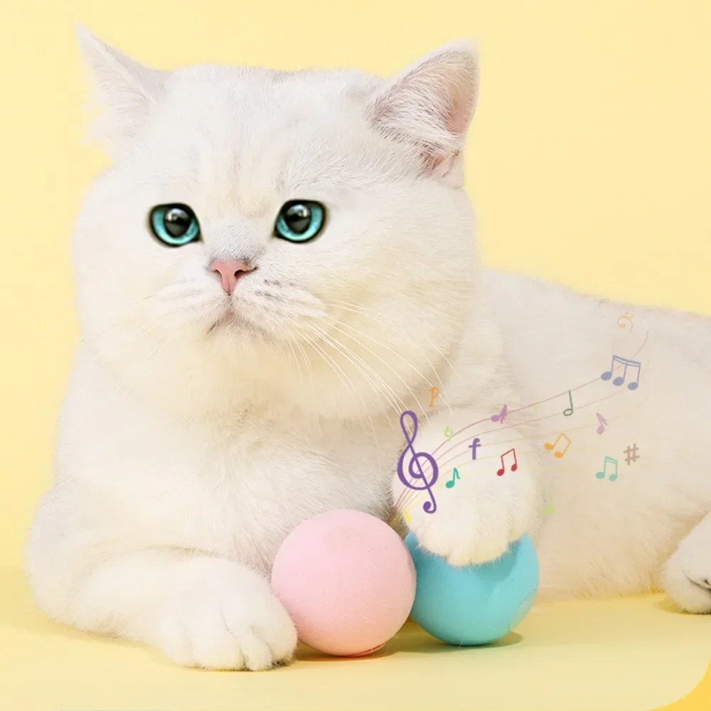 Игрушки для кошек шарики звуковые лягушки птицы крикет из ЭВА катящиеся плюшевые
