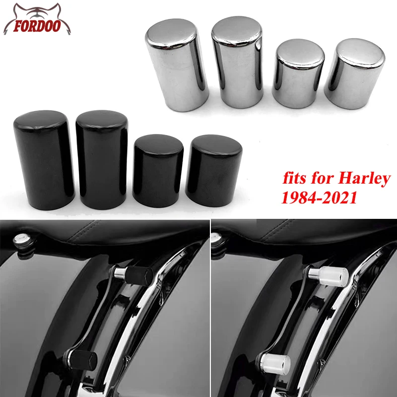 

for Harley Touring Dyna Softail Street Glide Electra Glide Road Glide Road King 2009-2021 4Pcs Docking Hardware Point Cover Caps