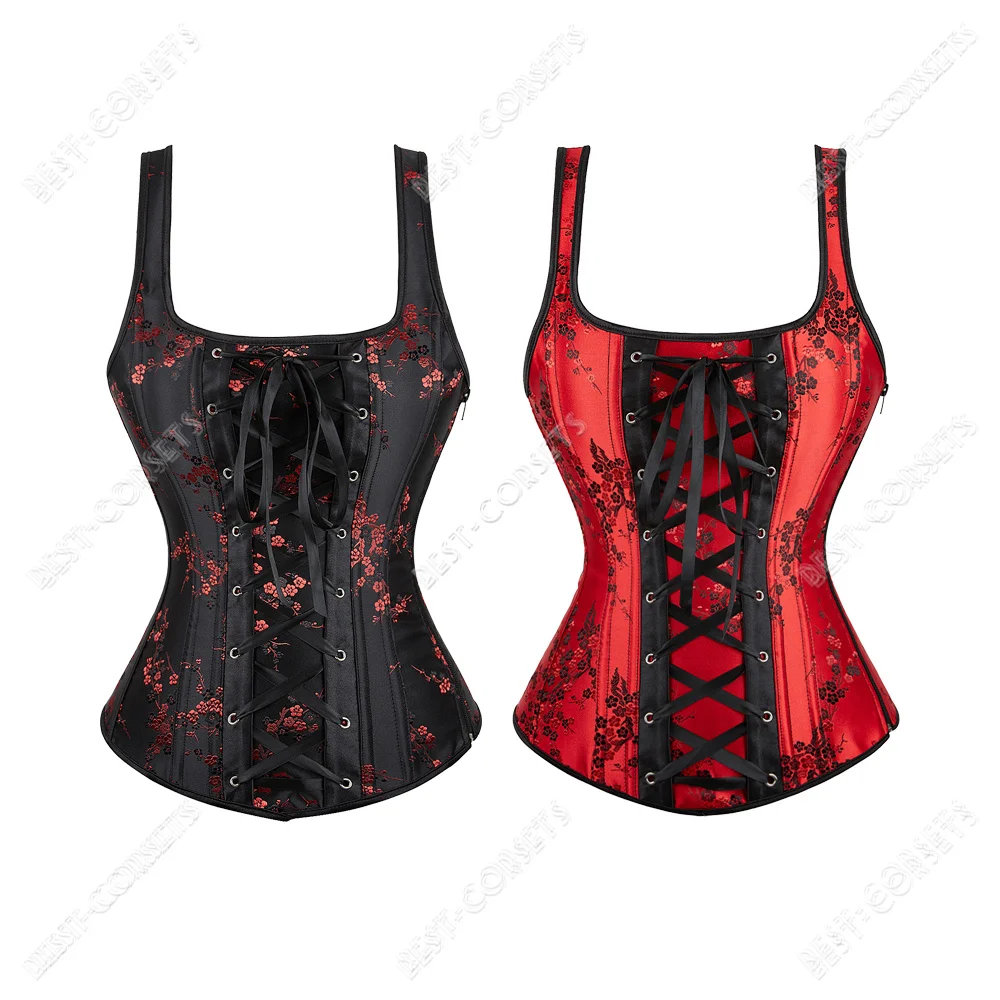 

Goth Corset Top Plus Size Bustier Corset Flowers Black Gothic Costume Sexy Halter Top Women Corsets Lingerie