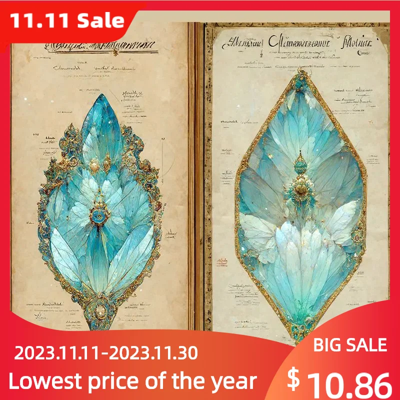 

[Moonlight and Stars] Waterproof tattoo sticker [Sea Blue Treasure] A set of 8