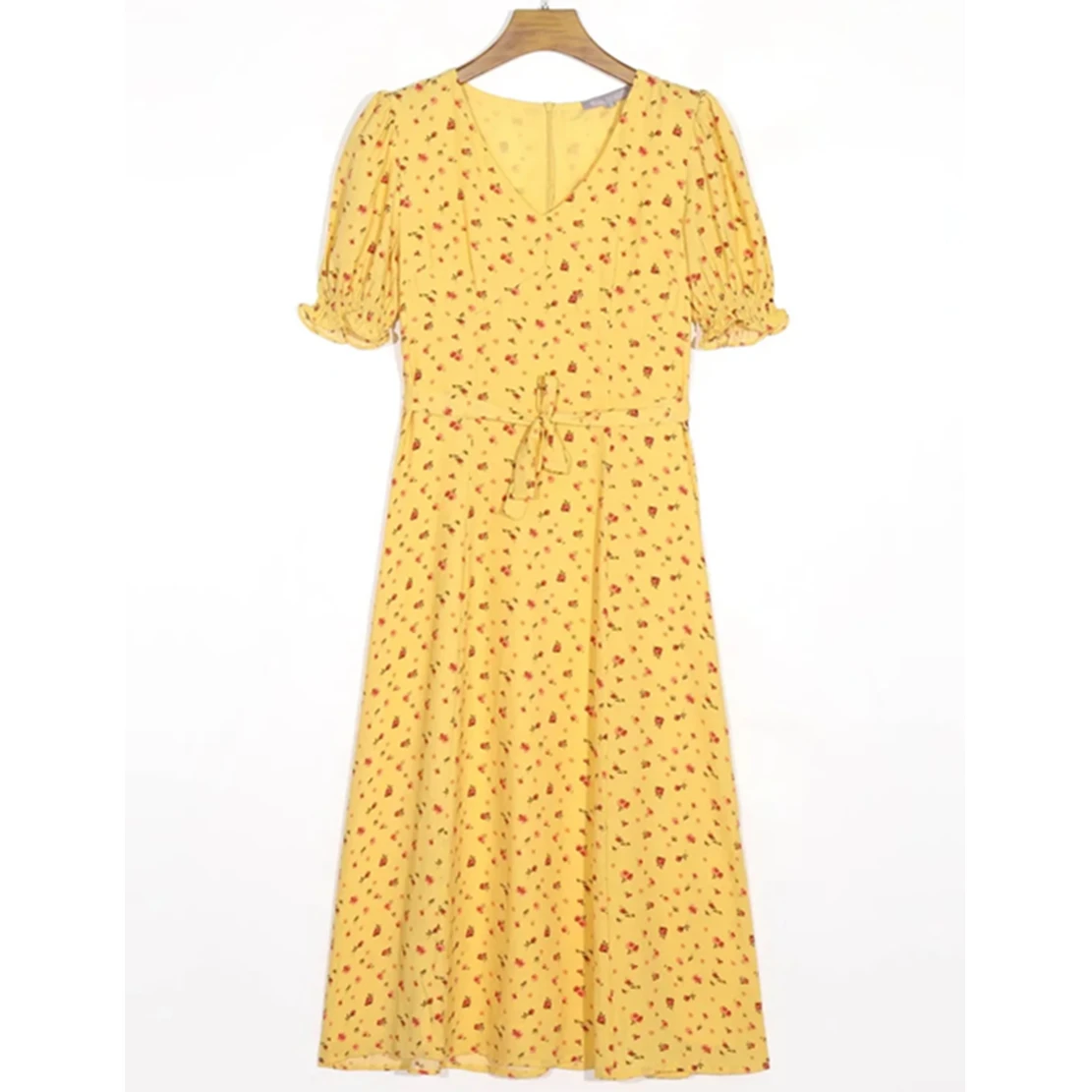 

Женское платье с V-образным вырезом, во французском стиле