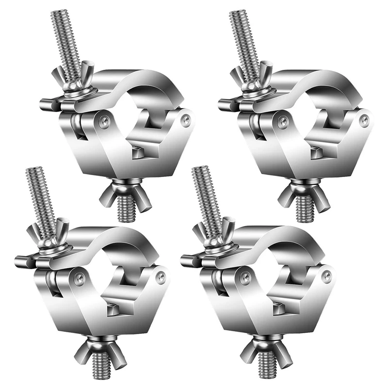 

4Pack Stage Hall Hook Aluminum Alloy Truss Light Clamps For Tube / Pipe OD 28Mm-36Mm For Par Lights Spot Lights