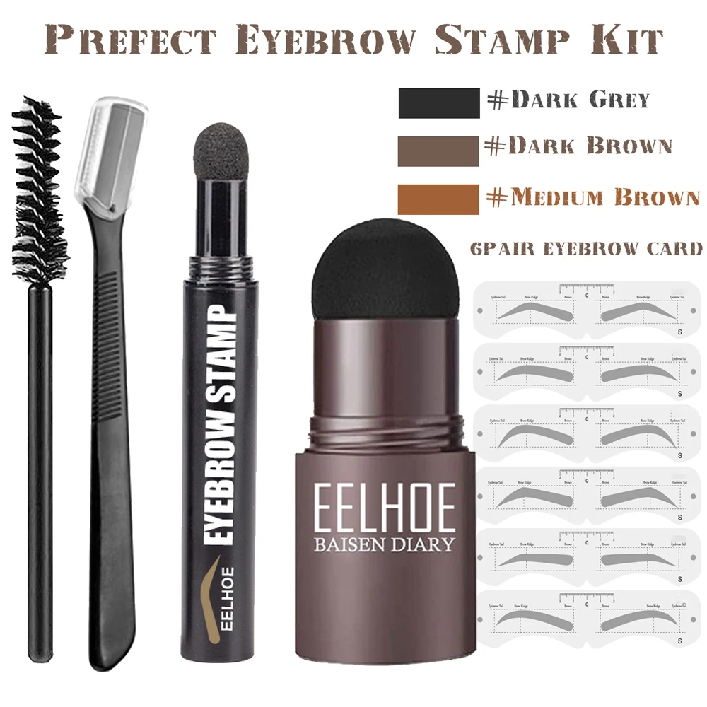 Набор для формирования бровей в один шаг 10 видов трафаретов набор макияжа штамп