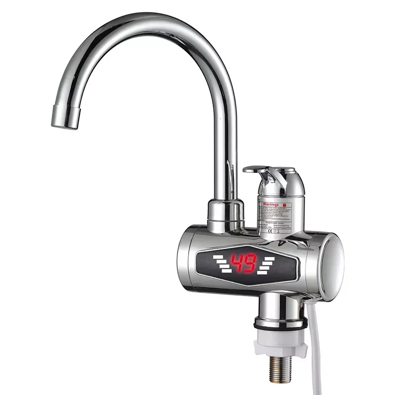 

Tankless Electric Hot Water Heater Faucet Kitchen Heating Tap Water Heater with LED Temperature Display