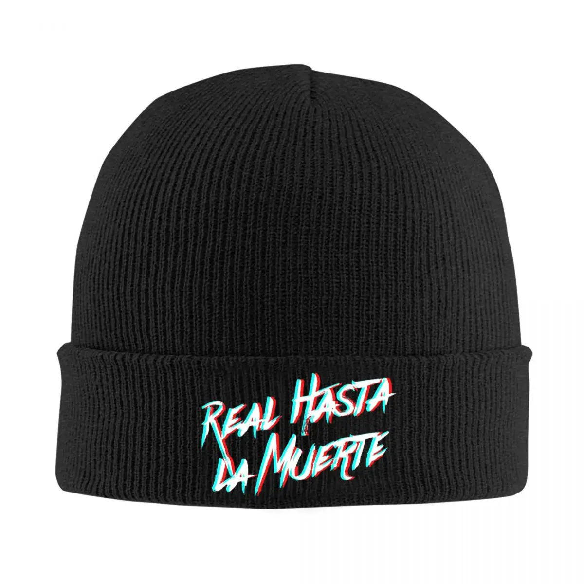 Unisex Real Hasta La Muerte Warm Knitted Cap Fashion Bonnet Hat Autumn Winter Outdoor Beanies Hats for Adult