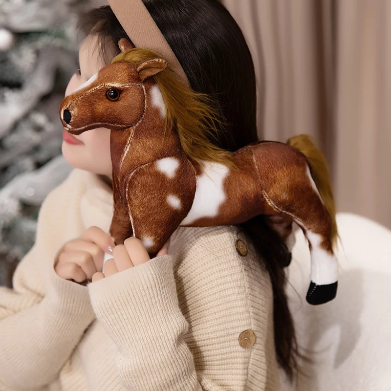 28 см милая очаровательная реалистичная лошадь плюшевая игрушка мягкая кукла