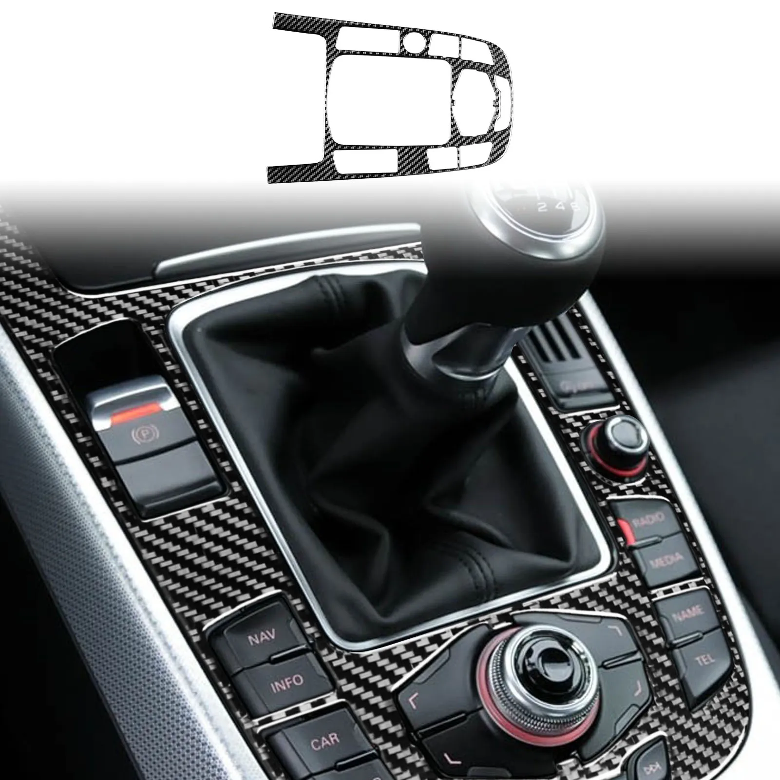Для Audi A4L A5 B8 Q5 2009–2017 автомобильные аксессуары из углеродного волокна