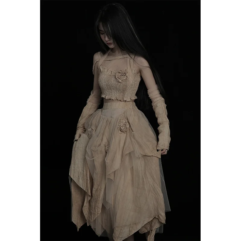 

Small two-piece female milk sweet series sweet and cool design sense temperament pure desire suit skirt
