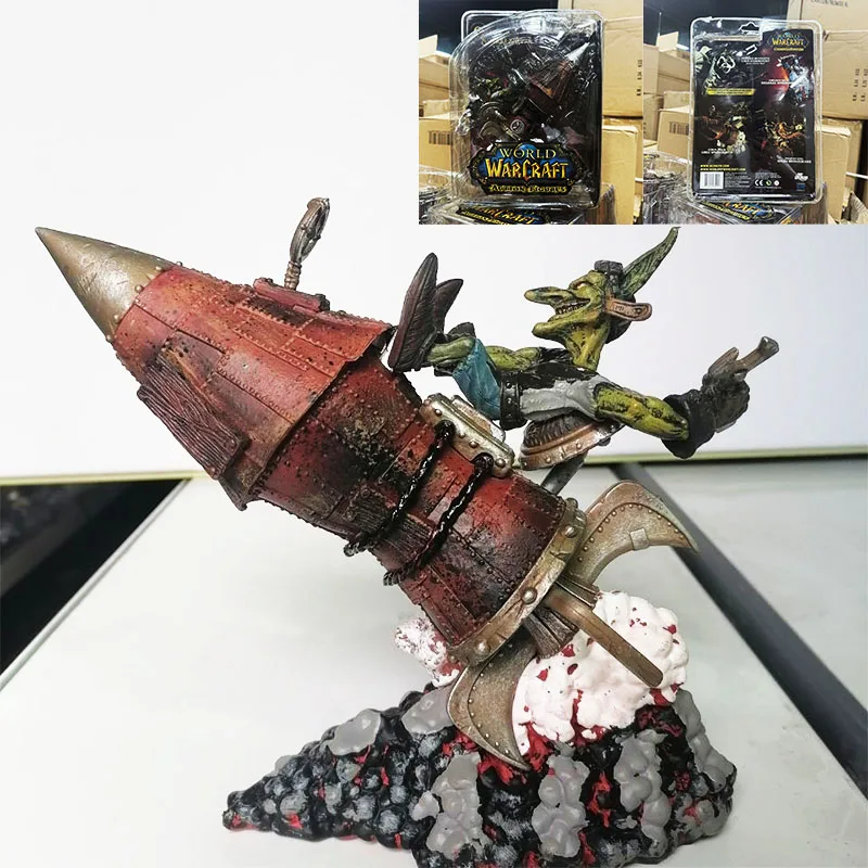 Фото Dc6 Wow Gibzz Зажигалка Гоблин Тинкер 7 дюймов ПВХ Модель игрушка экшн-фигурка Коллекционная модель искусственные настольные подарки №1