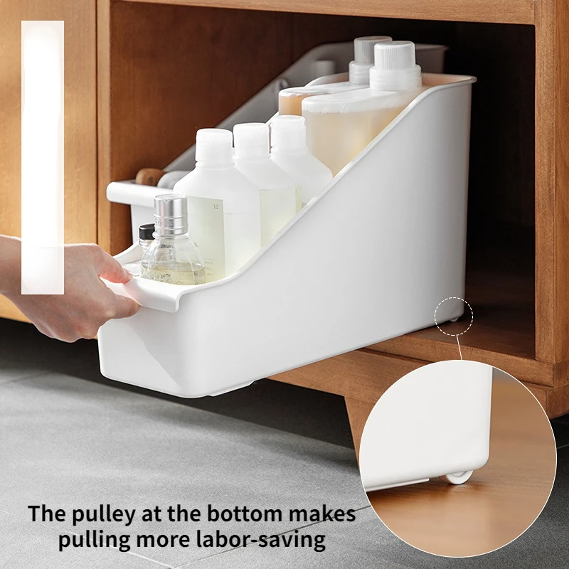 

Cabinet Basket Rack Sundries Removable Supplies Box The Sink Storage Under Kitchen Storage Saving Space Storage Organizer Basket