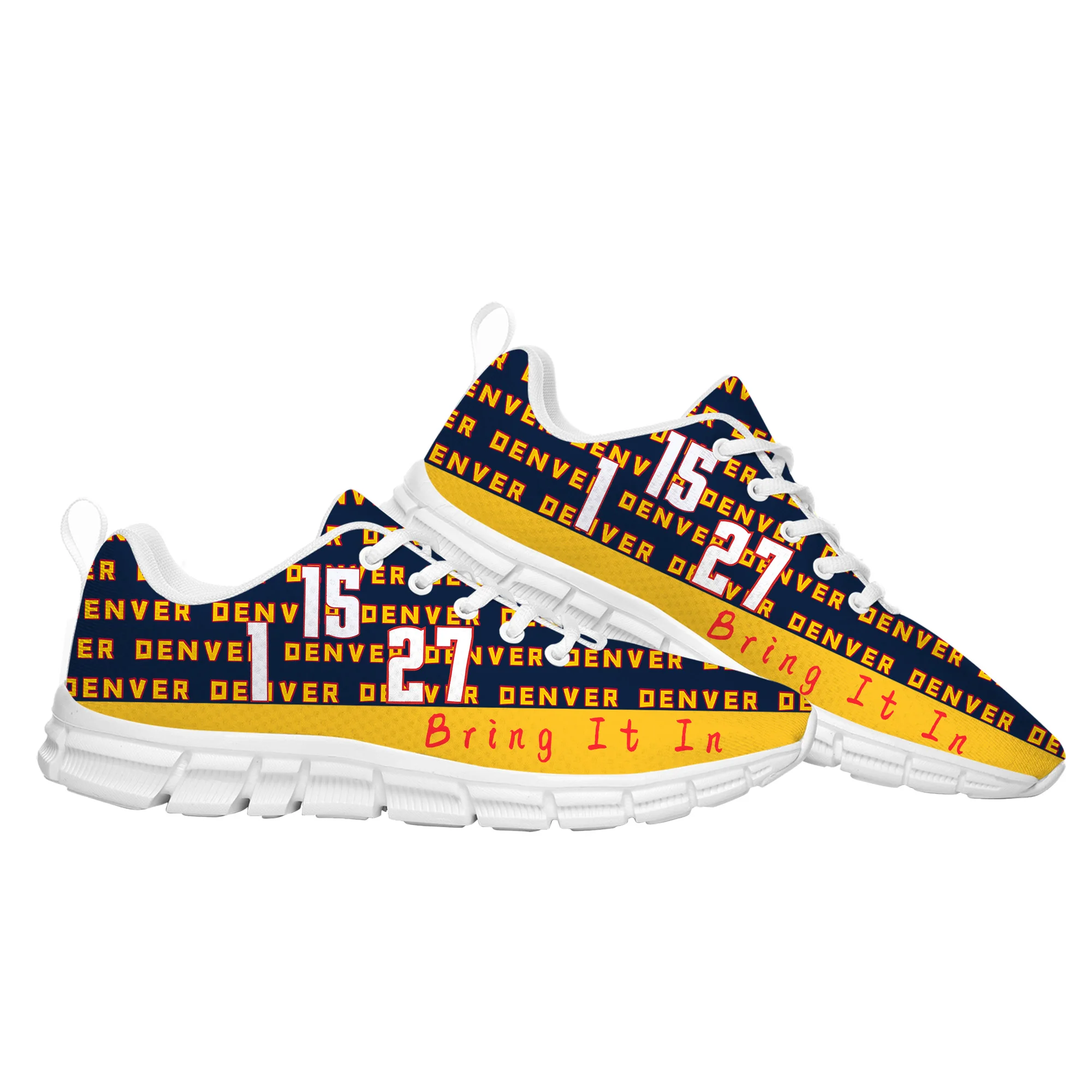

Denver Number 15 27 1 Bring It In Sports Shoes Mens Womens Teenager Kids Children Sneakers Parent Child Sneaker Customize Shoe