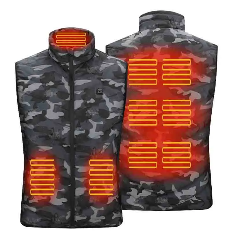 

Rainbowtouches Heating Vest USB Charging Thermal Insulation Heating Camouflage Suit Three-Speed Thermostat Heating Vest Men