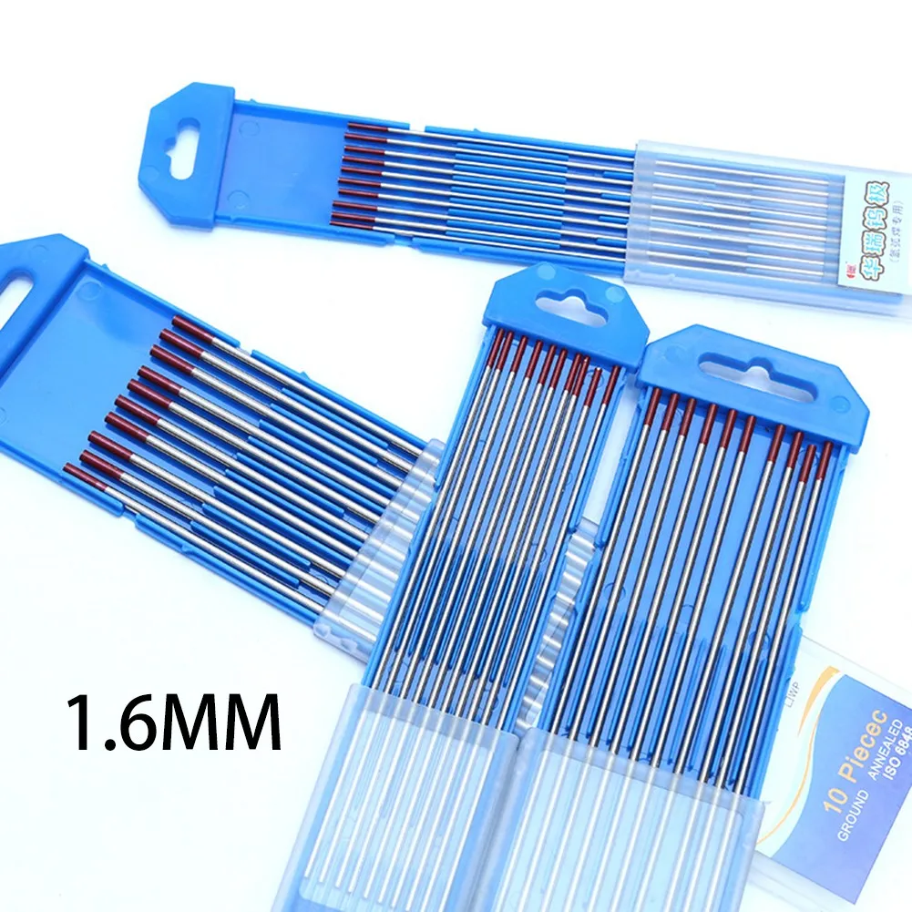 

10 Pcs TIG Welding Tungsten Electrode 1.6*150mm Rde Robust Argon Arc Welding Tungsten Electrode Kit Welding Materials