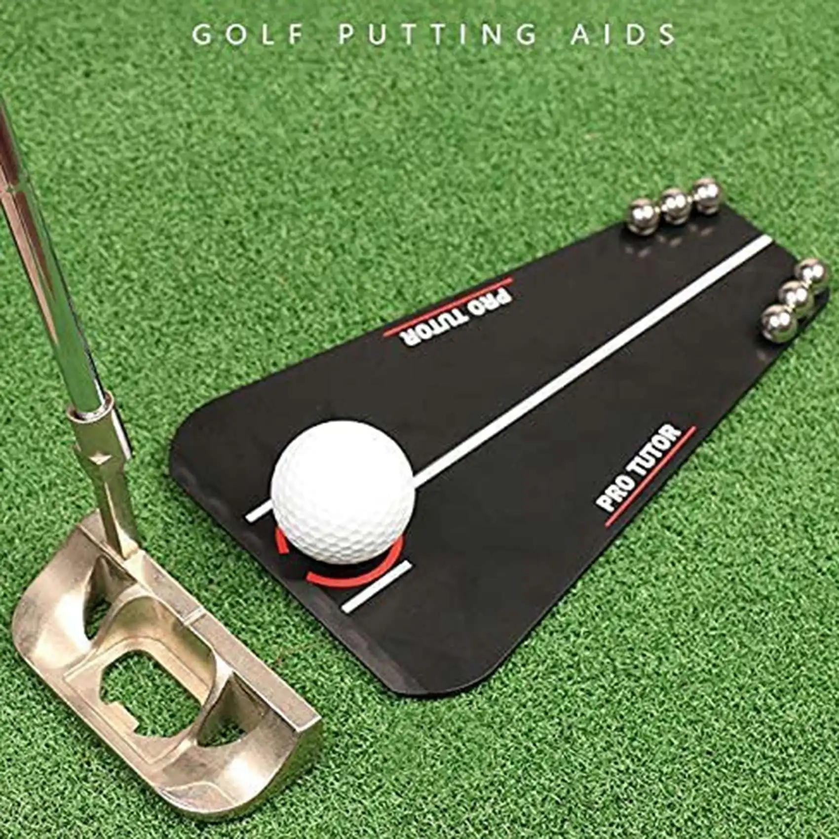 

Golf Putting Tutor with Free Zipper Case, Golf Putting Training Aid Indoor Outdoor Golf Putting Trainer/Aids