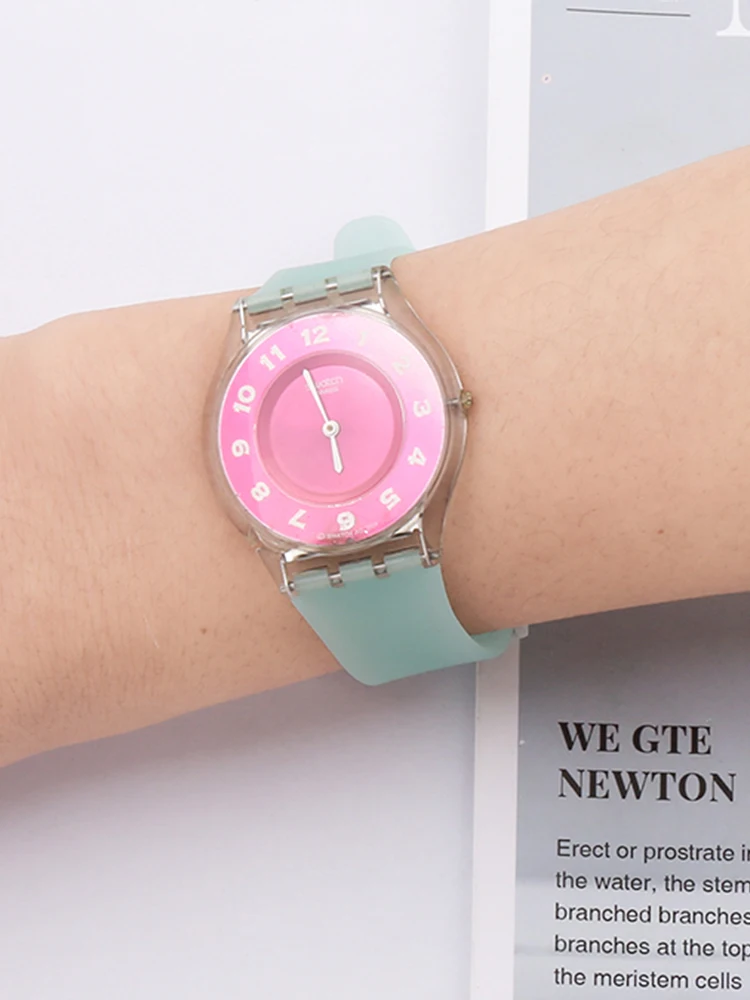 Women's Silicone strap Watch Accessories Suitable for Swatch Skin SFK360 SFK361 SFK397 SVUB100 SVOW100 Sports Watch band buckle