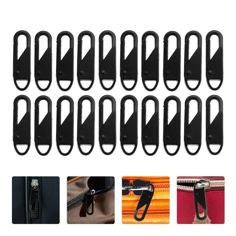 

20Pcs Zipper Slider Clothes Accessory Convenient Zipper Tab Wear-Resistant Zipper Replacements For Backpack Bag Clothes