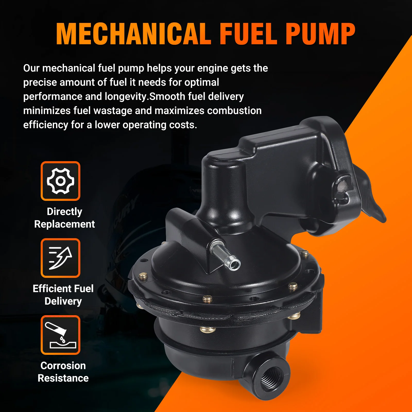 Механический топливный насос 40 GPH для двигателей Volvo Penta Marine Mercruiser OMC 305 350 400 5.0L 5.7L 6.6L V8, OE 981650 3853792 3855276 (art.: 3920dae00bd41) - 3920dae00bd41