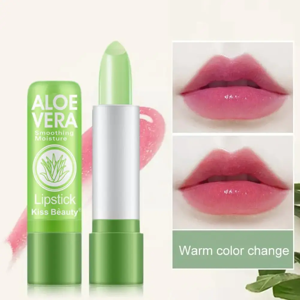

Natural Aloe Vera Lipstick Color Changing Lip Balm Long Lasting Moisturizing Makeup Cosmetics For Women S2O1