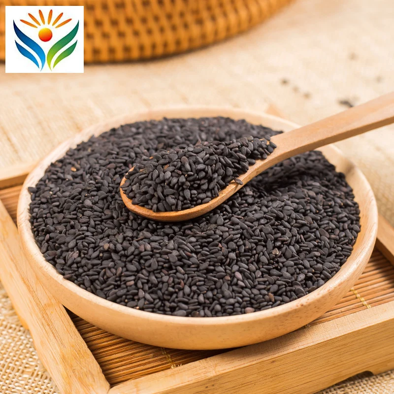 

100% чистый черный кунжут Hei Zhi Ma Semen Sesami Nigrum