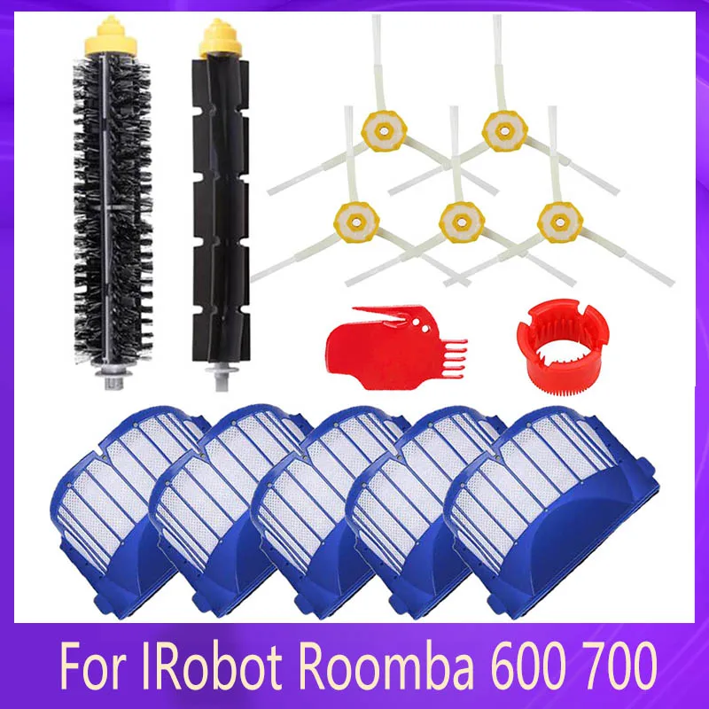 

HEPA Filters Beater Bristle Brushes Side Brushes For iRobot Roomba 600 700 Series 620 630 650 660 680 Vacuum Cleaner Accessories