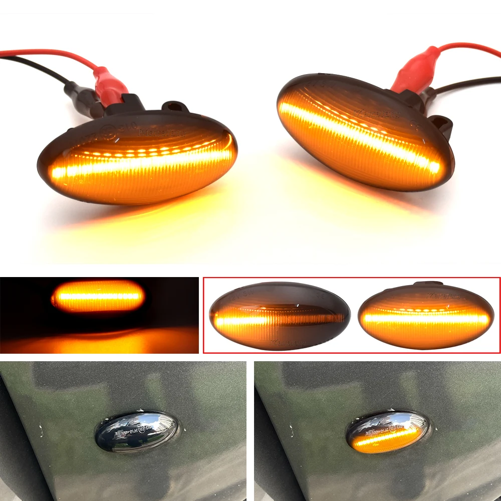 

Dynamic fender Turn signal For Peugeot Citroen C1 C2 C3 C5 C6 107 206 307 207 407 607 1007 Berlingo Jumpy Led Light Side Marker