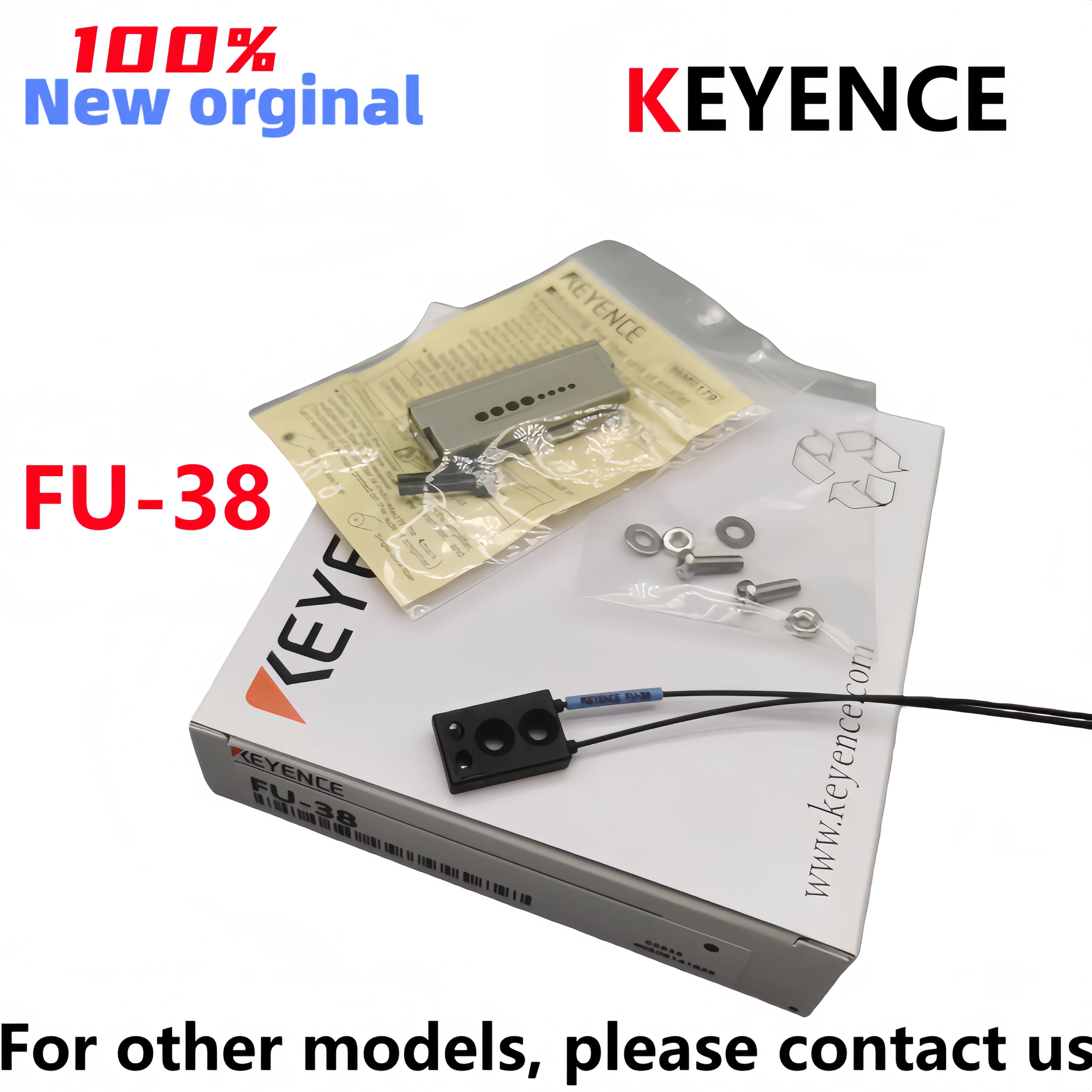 Фото Новый оригинальный волоконно-оптический датчик KEYENCE FU-38 с конфигурируемой отражающей системой №3