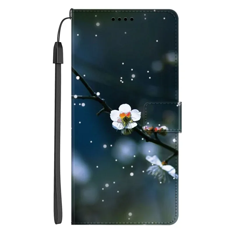 Фото Роскошный кожаный чехол-книжка для Honor X7e Plus 5G X7e, чехол-кошелек с цветочным узором для Honor 600, умный чехол для Honor X9d X8d. №5