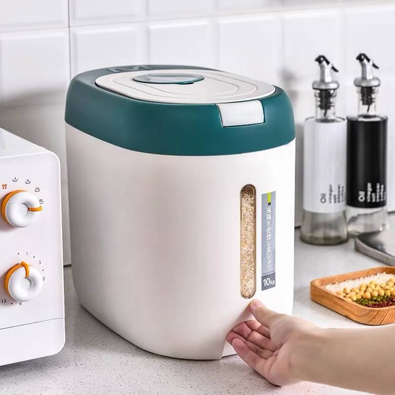 

10KG Kitchen Rice Container Bucket Moisture Proof Insect Proof Flour Grain Sealed Jar Cereal Snacks Storage Box Kitchen Supplies