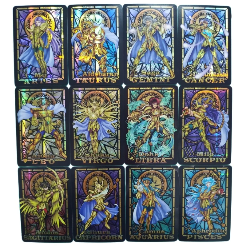 

12 шт./набор, анимационные открытки «Saint Seiya aiols Shaka Camus Aphrodite»