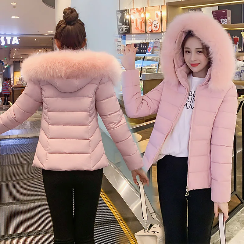 Winter Warm Outdoor Short coat  Clothes Women's 2022 Winter Korean Fashion Slim Parkas Cotton Jacket Removable Hooded