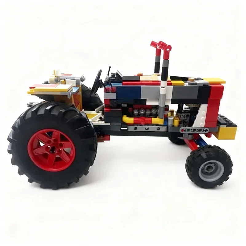 Фото Набор для сборки модели трактора International Harvester (749 деталей) MOC: креативный конструктор для декора дома и подарков №3