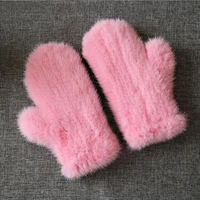 winter warm gloves 100 real mink fur gloves fashion womens luxury mink fur knitted elastic net thermal mittens