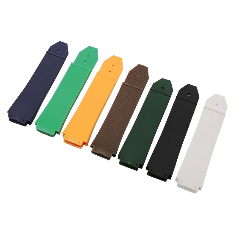 

Watch accessories for HUBLOT Hengbao silicone rubber waterproof belt men and women watch strap 25x19mm