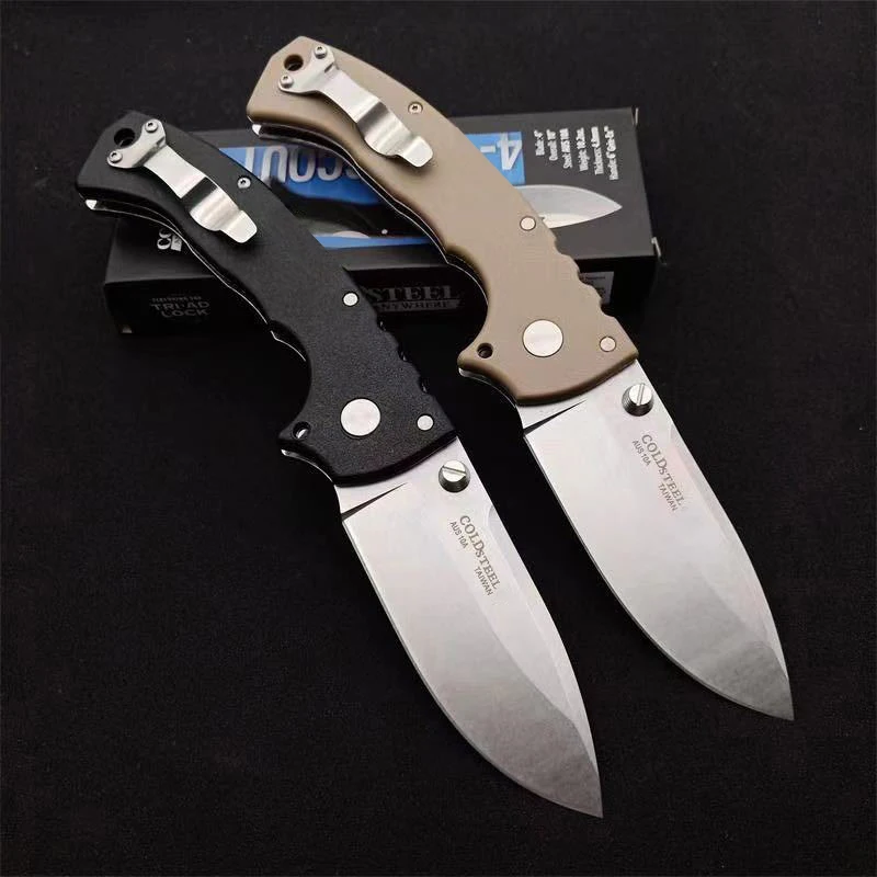 

Cold Steel 4-Max EDC Folding Blade Pocket Knife AUS-10A Steel Sharp Outdoor Camping Self-Defense Combat Hunt Knives Multi Tools