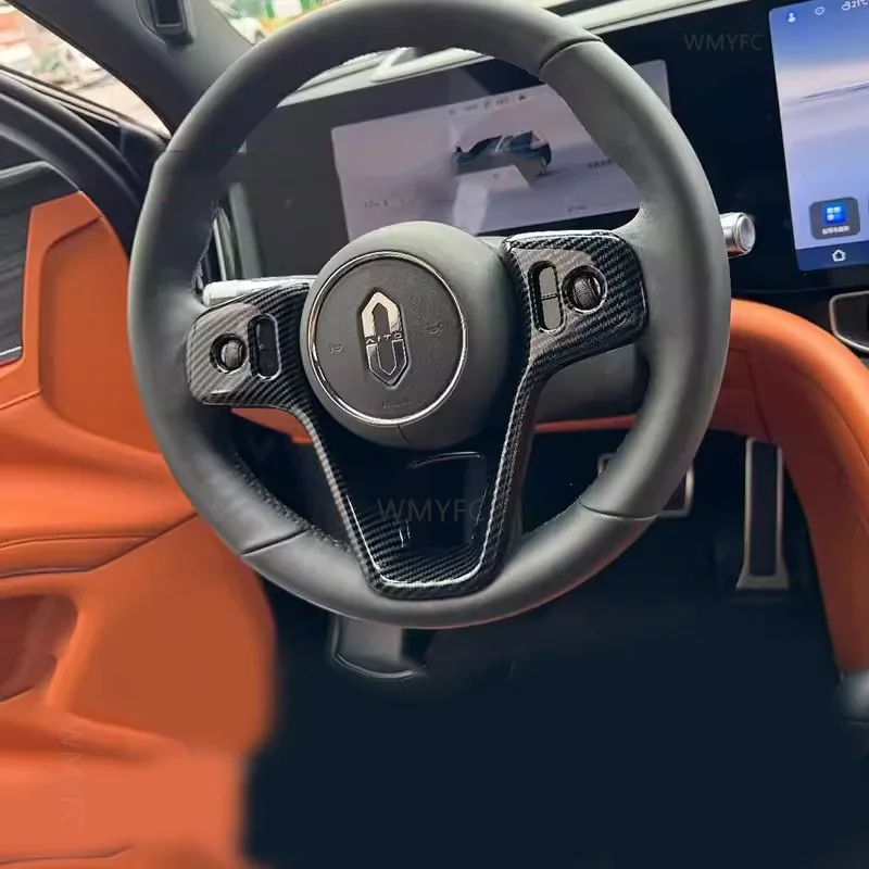 Для AITO M9 MAX Ultra 2024 ABS углеродное волокно Автомобильный интерьер панель рулевого