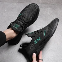 summer breathable running shoes mens casual flying woven mens trendy shoes mesh coconut sneakers men