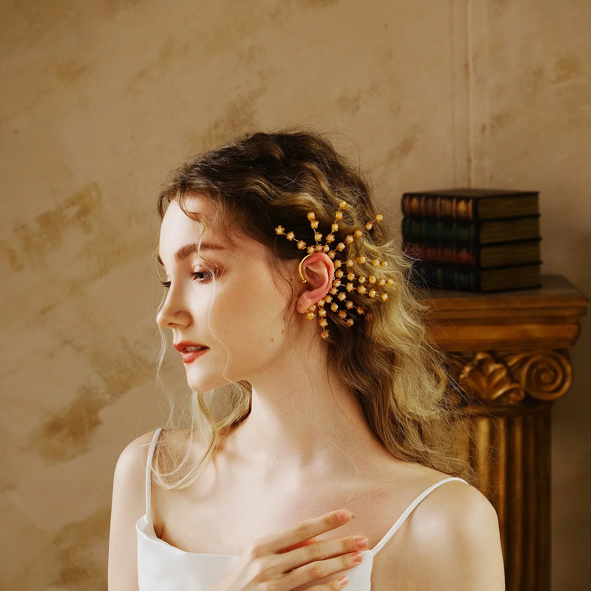 

Gold Color Ear Bone Clamp Vintage Jewelry Girls Party Earrings Ear Loop without Ear Holes boucle d’oreille femmes