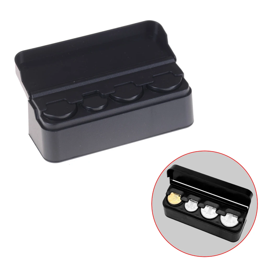 

Car Coin Box Carsun Brand New 1Pc Car Organizer Rolls Plastic Pocket Telescopic Dash Coins Case Storage Box Holder Container