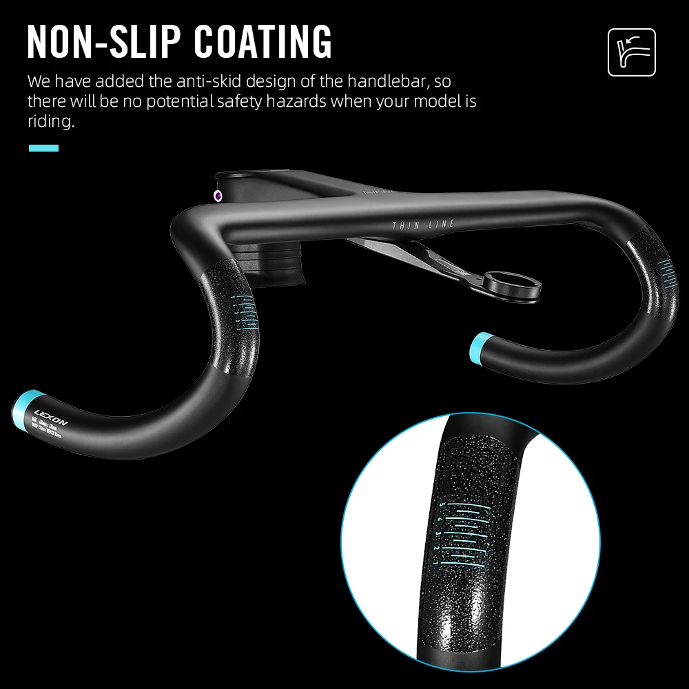 LEXON углеродный дорожный Интегрированный руль полный внутренний кабель
