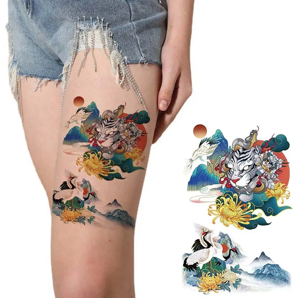 

Waterproof Temporary Tattoo Stickers Flower Tattoos Body Tattoos Art Tattoos Dragon and Tiger Tattoos Art Fake Tattoos