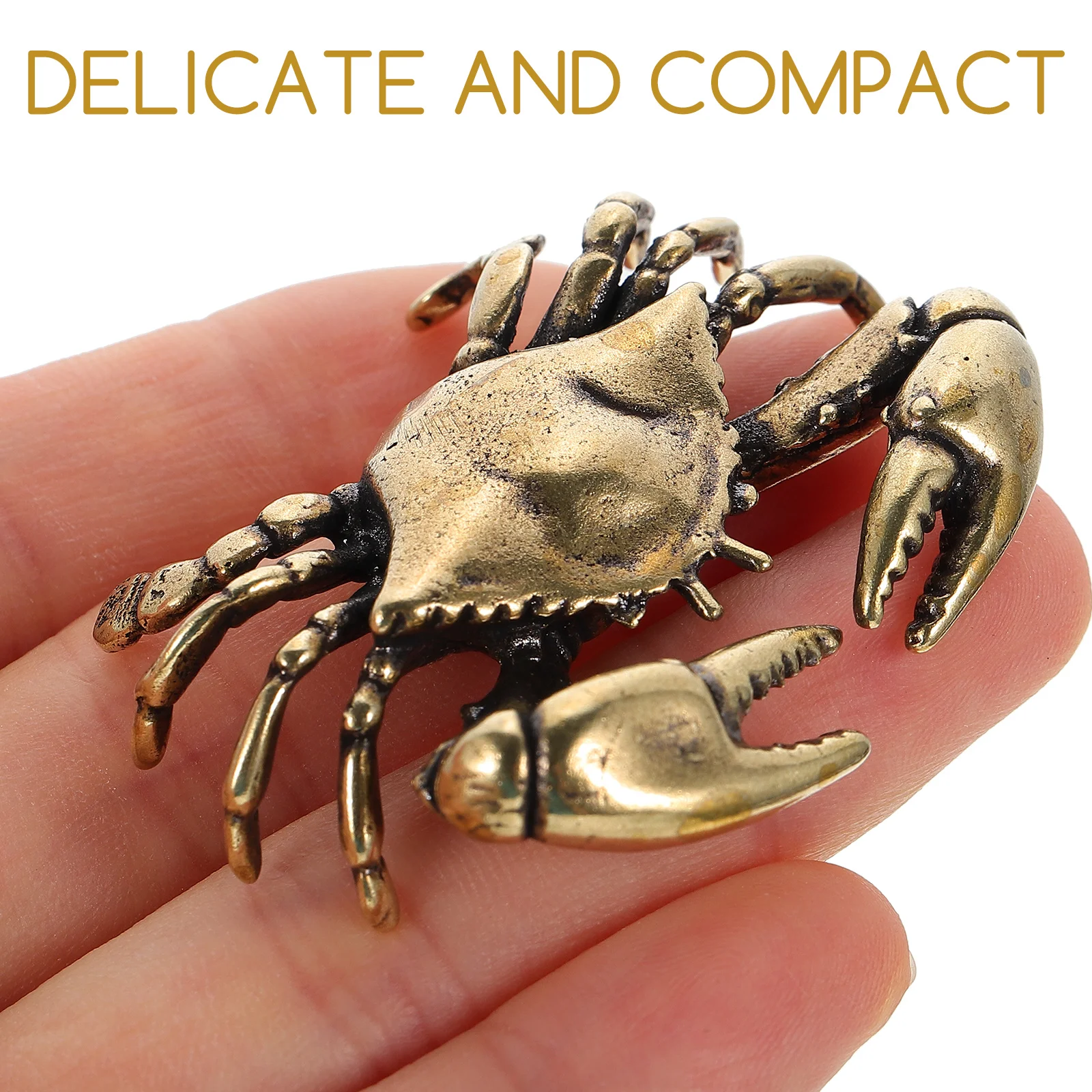 Аксессуары Латунный Краб Винтаж Декор Статуэтка Орнамент Скульптура Настольная